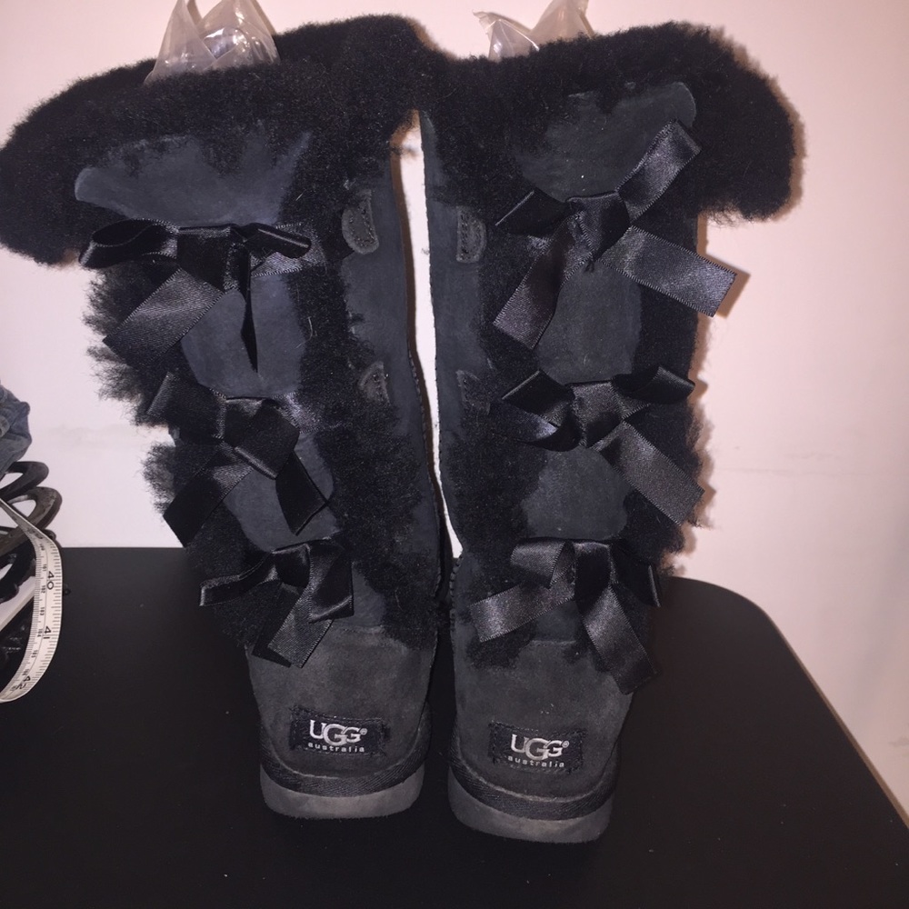 Ugg Black Triple Bow Boot | 6